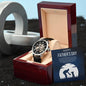 Gift for Dad Father's Day Gifts Openwork Watch Personal Message for Dad from Daughter or Son