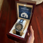 Gift for Dad Father's Day Gifts Openwork Watch Personal Message for Dad from Daughter or Son