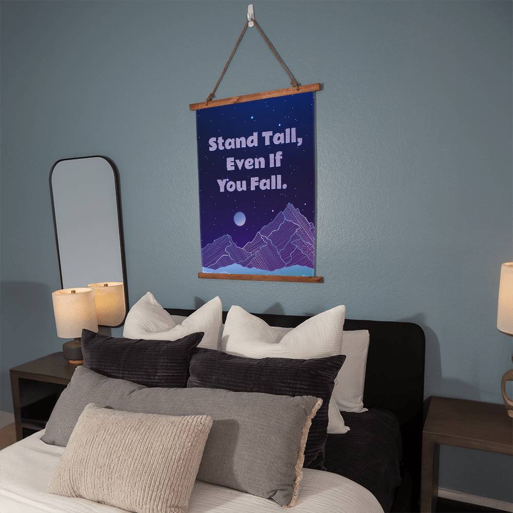 Wood Framed Wall Tapestry - Stand Tall