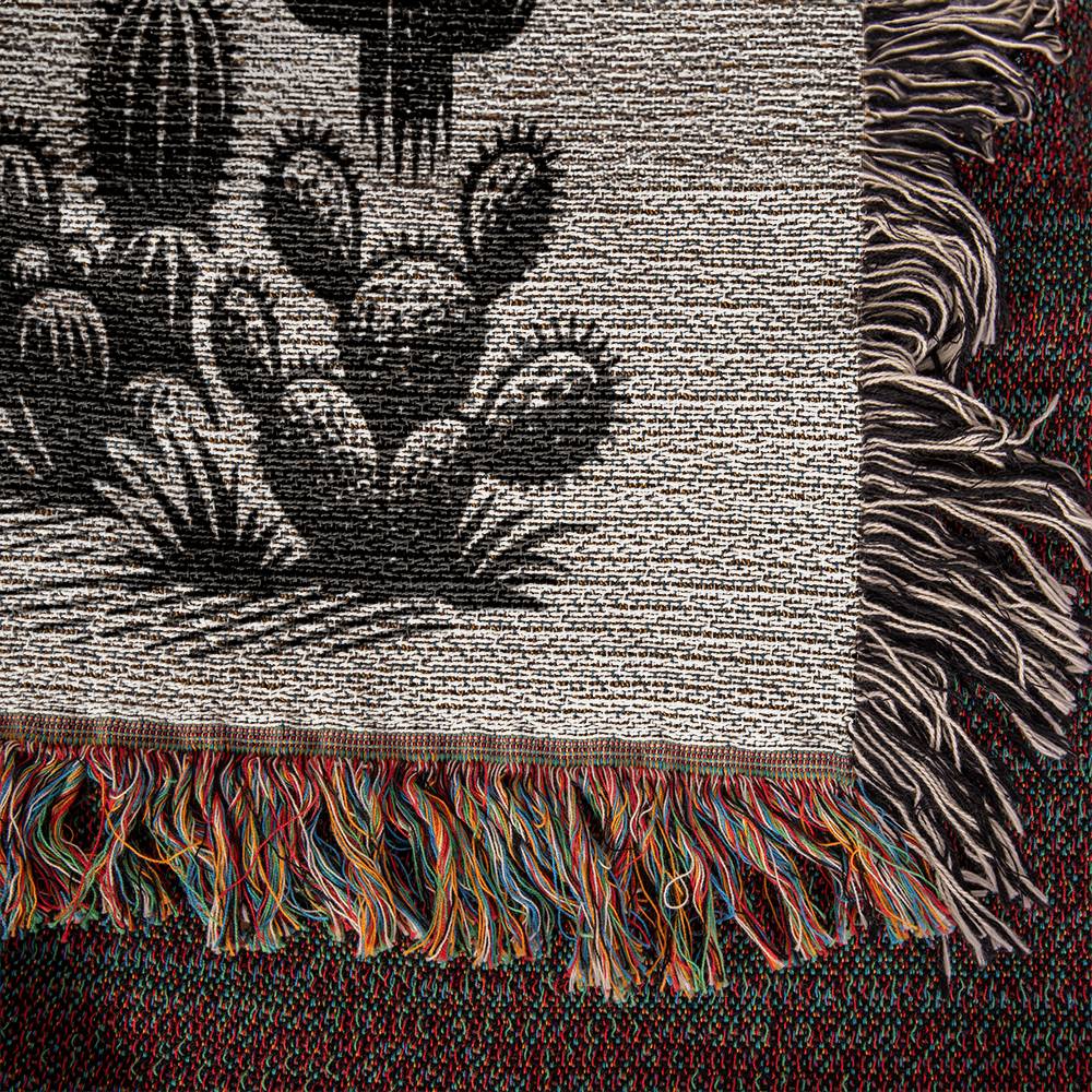 Western Cowgirl Women Fringe Cotton Blanket