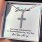 Cross Necklace for Grandma Gifts for Granny from Grandchildren