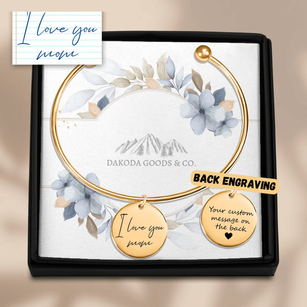 Customized Handwritten Bangle Personalized Message