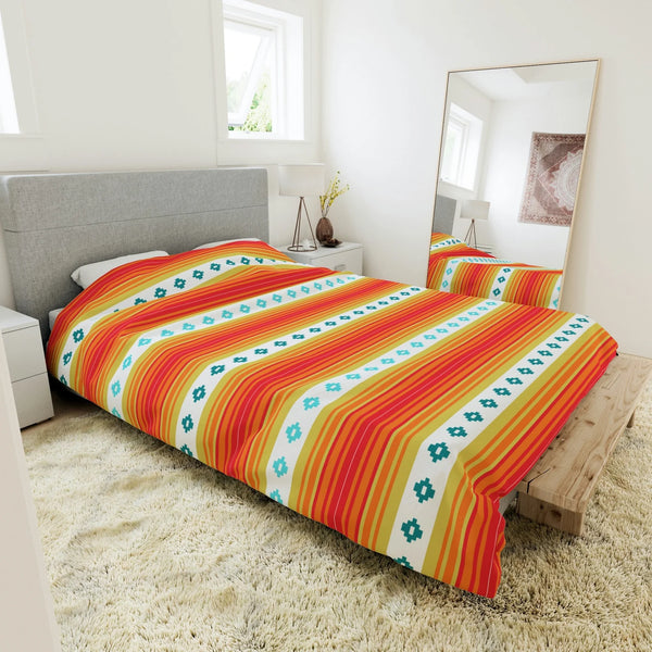 Southwestern Boho Bedroom Bedding: Microfiber Duvet Cover Available in 4 Sizes
