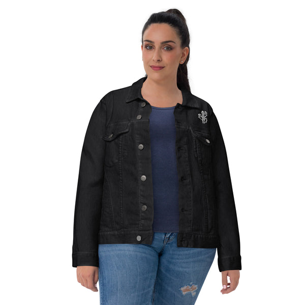 Unisex Denim Jacket Desert Theme Cacti, Black Denim Jacket or Classic Denim Jean Jacket