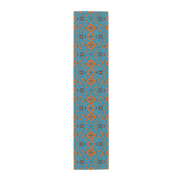 Turquoise Canyon Table Runner Southwestern Kitchen Runner for Table Bohemian Eclectic Cotton or Polyester 2 Sizes