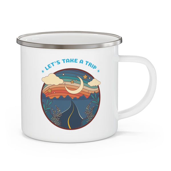 Camping Mug Gifts Travel Take a Trip Adventure Graphic Enamel Camping Mug Coffee Mug Tea Mug
