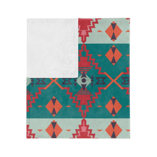 Velveteen Minky Blanket Sahara Sunset Southwestern Throw Blanket