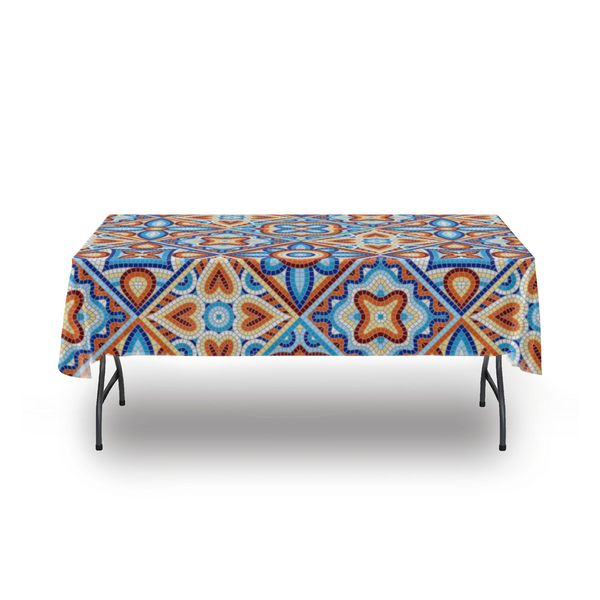 Tablecloth Mural Print Polyester Fade Resistant Table Cloth