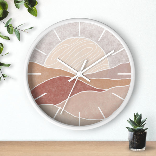 Silent Wall Clock Sunset Modern Landscape Hanging Wall Clock Decor