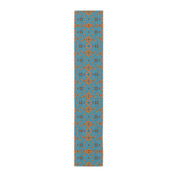 Turquoise Canyon Table Runner Southwestern Kitchen Runner for Table Bohemian Eclectic Cotton or Polyester 2 Sizes
