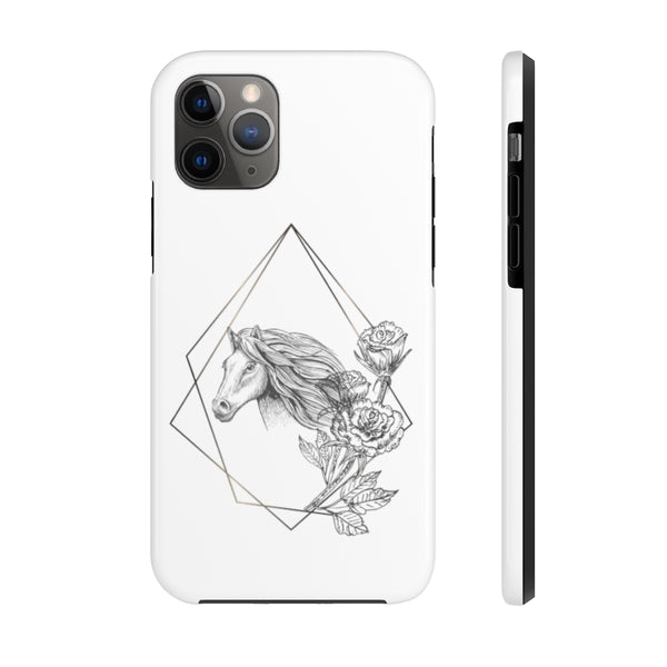 Phone Case Geometric Floral Horse Tough Phone Case