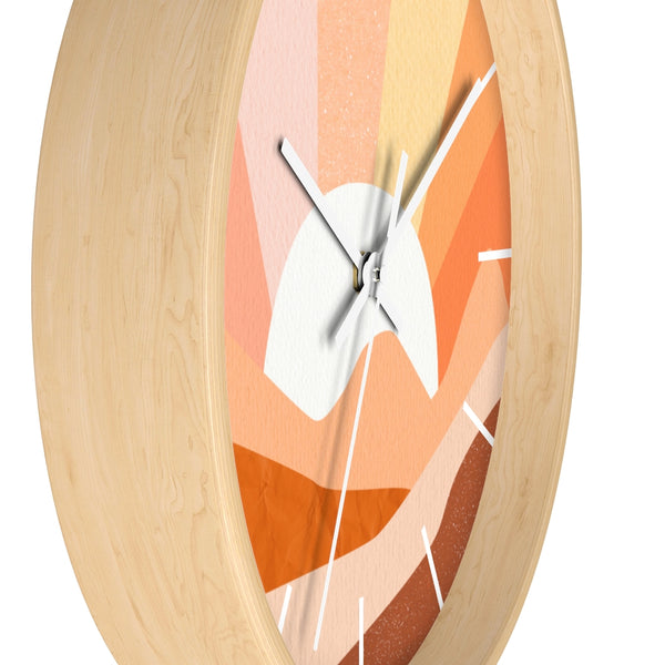 Wall Clock Silent Tick Sunrise Modern Landscape Clock for Wall Bohemian