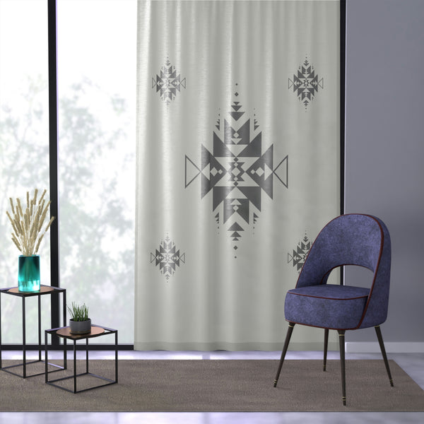 Sheer Window Curtain Southwestern Sand Dune Print, Polyester Wrinkle Resistant, One Size One Sided Print