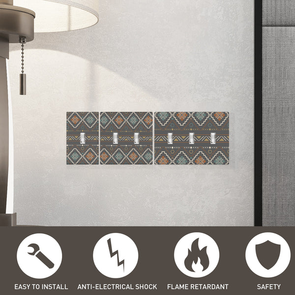 Southwestern Style Combination Wall Plates, 3 Pc