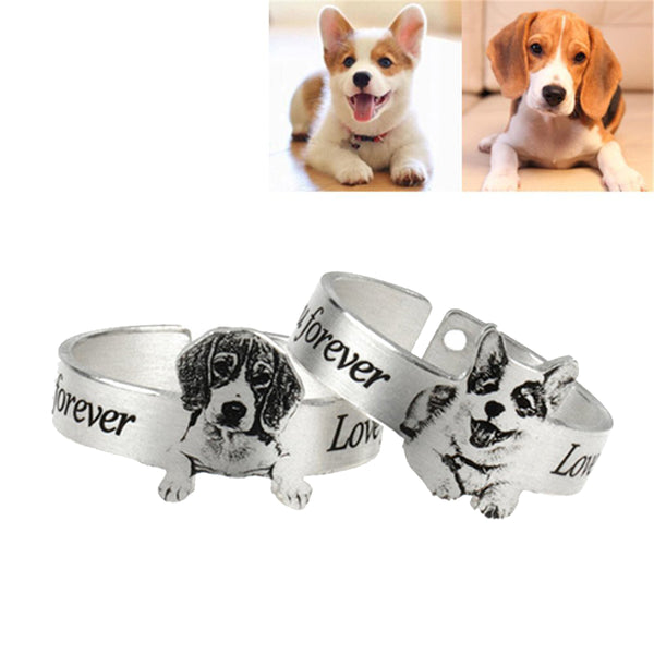 Personalized Pet Photo Ring, 3 Different Color Options
