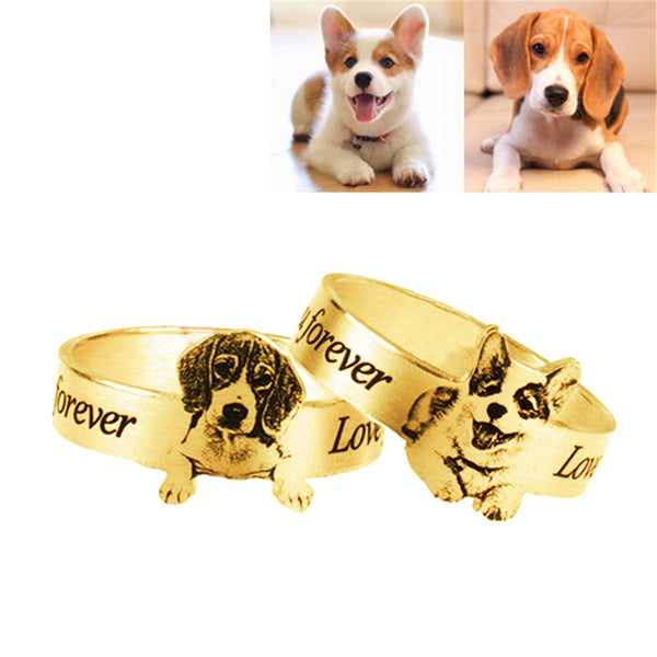 Personalized Pet Photo Ring, 3 Different Color Options