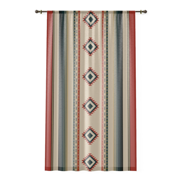 Southwestern Window Curtain Sunrise Canyon Sheer Curtain for Living Room Bedroom