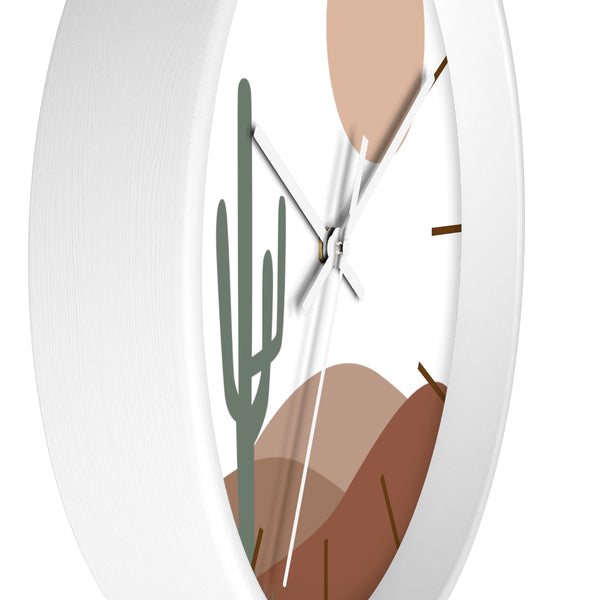 Wall clock Decor Hanging Wall Clock Bohemian Eclectic Desert Scene Rustic Decor Wall Art Silent Tick Clock Battery Operated