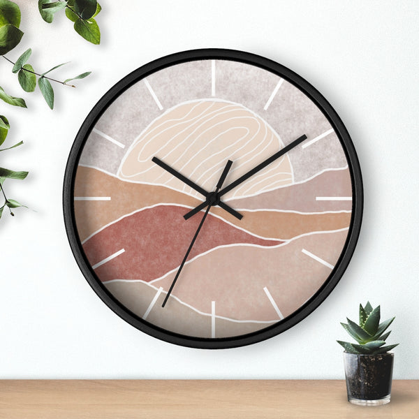 Silent Wall Clock Sunset Modern Landscape Hanging Wall Clock Decor