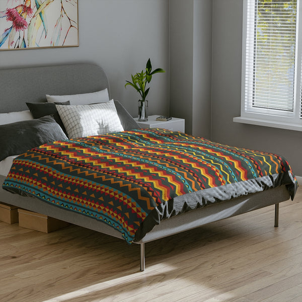 Southwestern Blanket Sahara Sunrise Velveteen Minky Blanket Three Sizes Polyester One Sided Print Soft Fleece Mexican Blanket Style