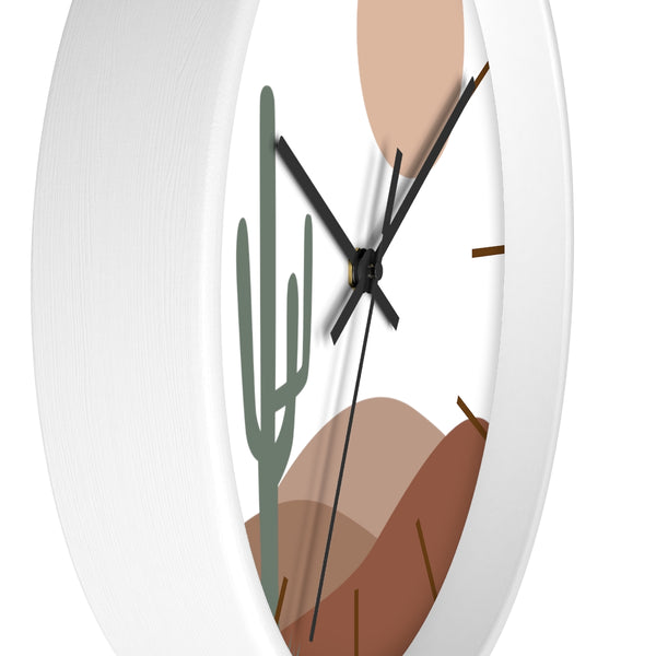 Wall clock Decor Hanging Wall Clock Bohemian Eclectic Desert Scene Rustic Decor Wall Art Silent Tick Clock Battery Operated