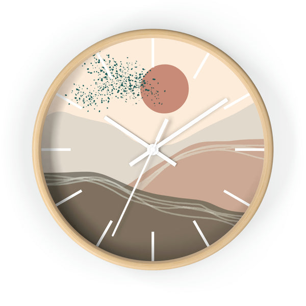 Wall Clock, Gifts, Clocks, Bohemian Desert, Modern, Time, Wall Decor, Midwest, Wood, Plexiglass, Decor, Home Decor,