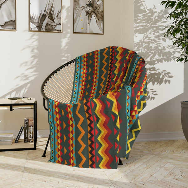 Southwestern Blanket Sahara Sunrise Velveteen Minky Blanket Three Sizes Polyester One Sided Print Soft Fleece Mexican Blanket Style