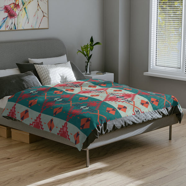 Velveteen Minky Blanket Sahara Sunset Southwestern Throw Blanket