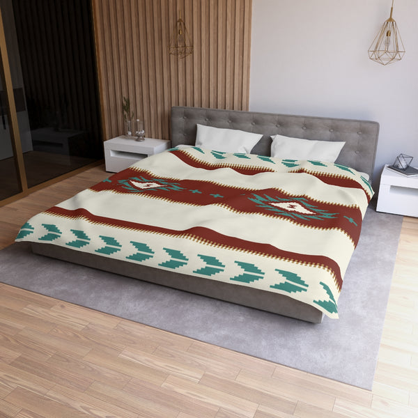 Microfiber Duvet Cover Sedona Falls Print, Twin Queen & King Sizes, Polyester Duvet Cover Bedding for Bedroom