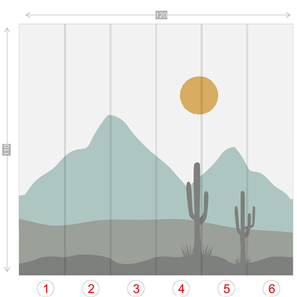 Bohemian Wall Mural for Any Room Organic Desert Scene