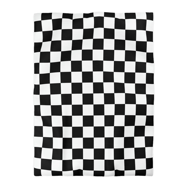 Checkered Bedding Duvet Cover Microfiber, 4 Sizes