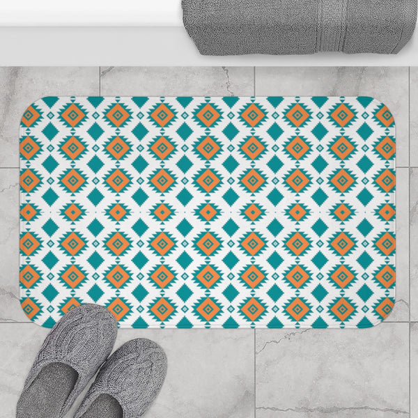 Southwestern Bath Mat | Boho Bathroom Mat Rug