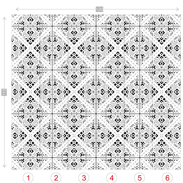 Wall Mural Wallpaper Criss Cross Minimalist Design 4 Sizes, East to Use & Remove