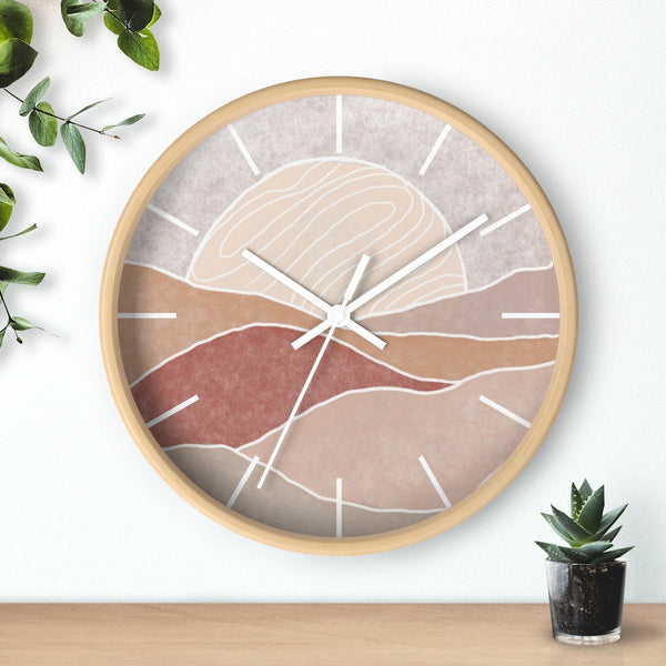 Silent Wall Clock Sunset Modern Landscape Hanging Wall Clock Decor