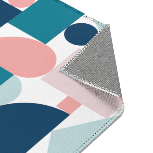 Area Rugs Pastel Retro Abstract Design