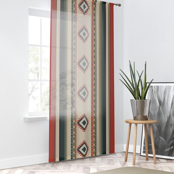 Southwestern Window Curtain Sunrise Canyon Sheer Curtain for Living Room Bedroom