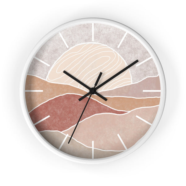 Silent Wall Clock Sunset Modern Landscape Hanging Wall Clock Decor