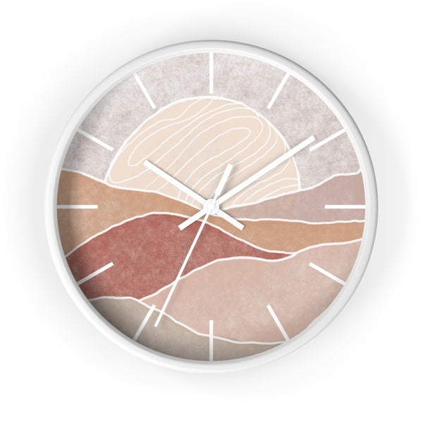 Silent Wall Clock Sunset Modern Landscape Hanging Wall Clock Decor