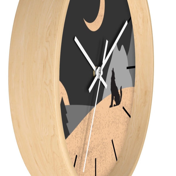 Wall Clock, Howling Moon Rustic Theme