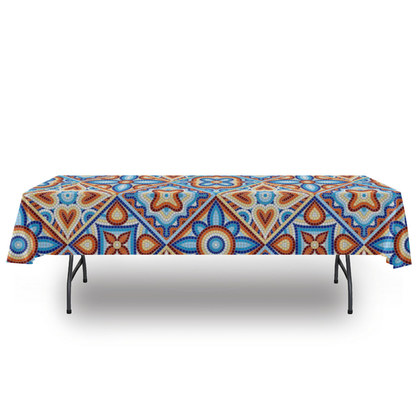 Tablecloth Mural Print Polyester Fade Resistant Table Cloth