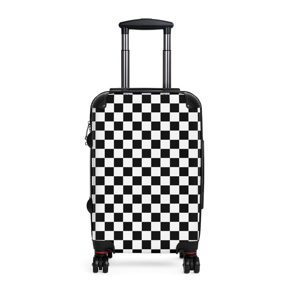 Suitcase Checkered Cabin Suitcase with Wheels Combination Lock Adjustable telescopic handle 360 Swivel Durable Hard Shell Case