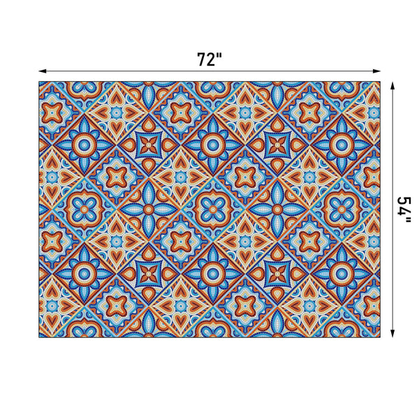 Tablecloth Mural Print Polyester Fade Resistant Table Cloth