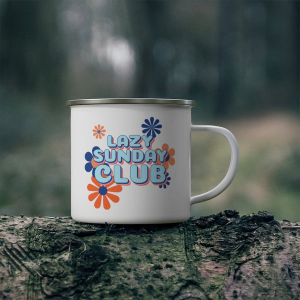 Lazy Sunday Club Gifts Camping Mug Funny Gifts Travel Enamel Camping Mug Coffee Mug Tea Mug