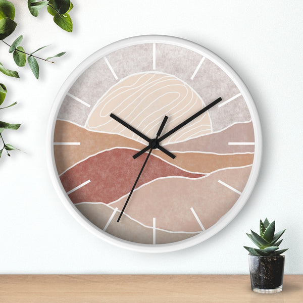 Silent Wall Clock Sunset Modern Landscape Hanging Wall Clock Decor