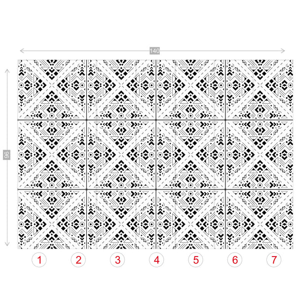 Wall Mural Wallpaper Criss Cross Minimalist Design 4 Sizes, East to Use & Remove