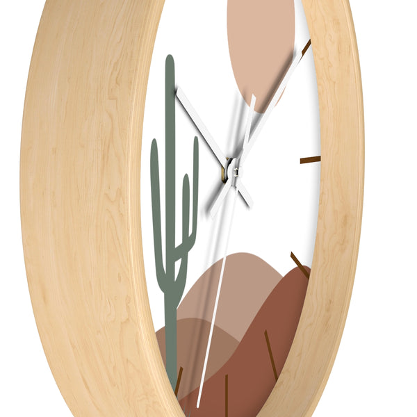 Wall clock Decor Hanging Wall Clock Bohemian Eclectic Desert Scene Rustic Decor Wall Art Silent Tick Clock Battery Operated