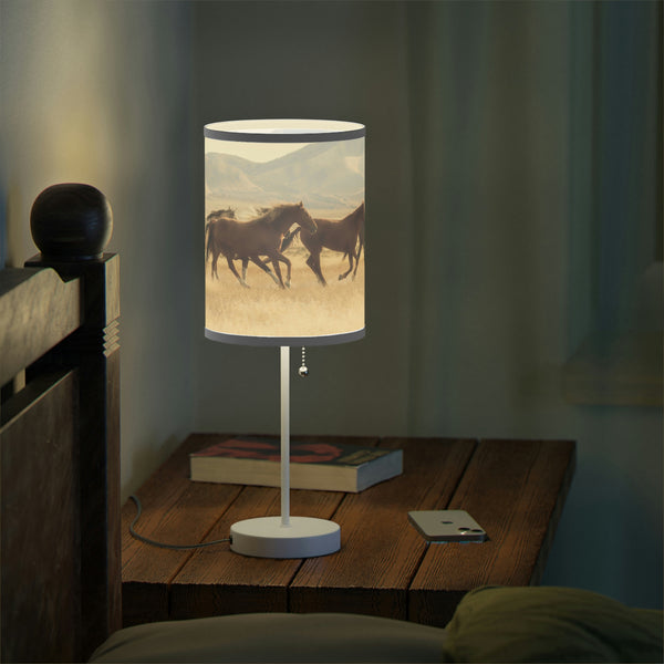 Table Lamp for Bedroom Western Decor Lighting for Office Lamp Galloping Horses