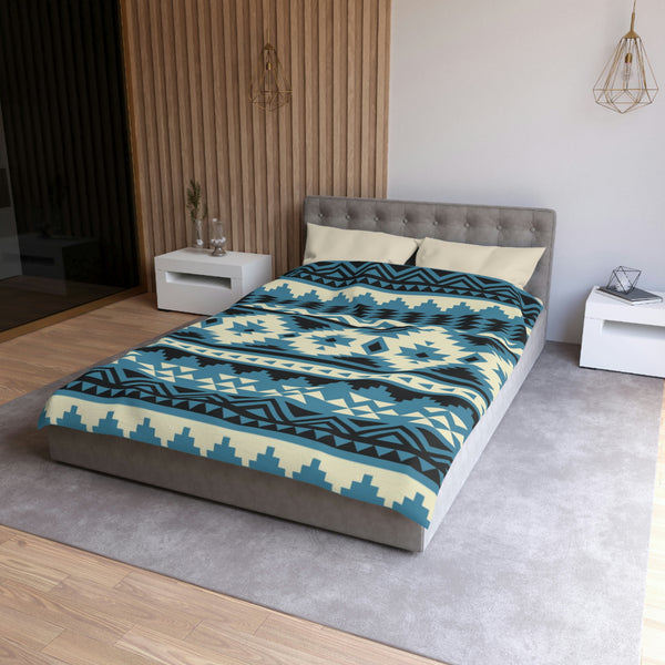 Colorado River Microfiber Duvet Cover, Southwestern Bedding Aztec Print