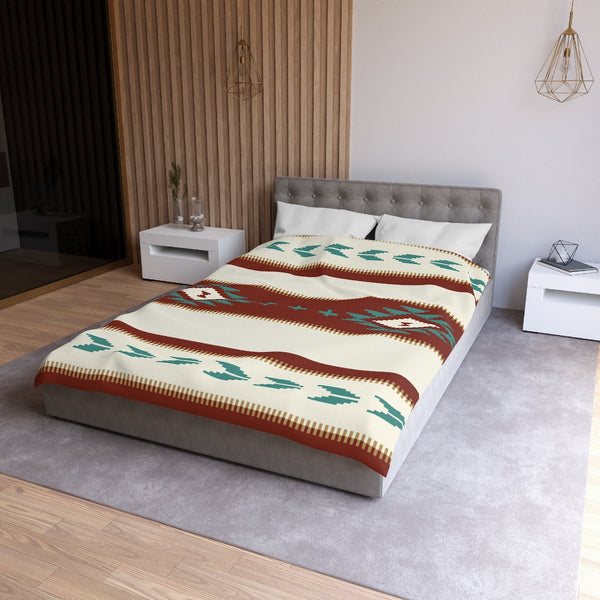 Microfiber Duvet Cover Sedona Falls Print, Twin Queen & King Sizes, Polyester Duvet Cover Bedding for Bedroom