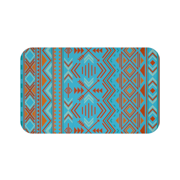 Blue Southwestern Bath Mat